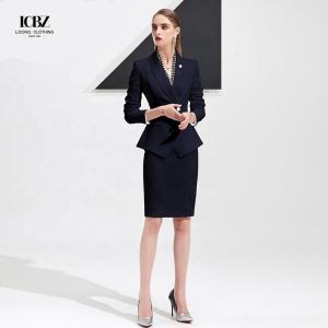 Customized Navy Ladies Office Formal Suits Set for Women Upgrade Your Office