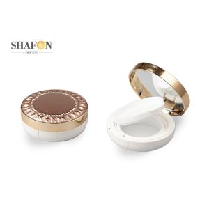 Gold Flower Printed Empty Air Cushion Case 33mm Height ABS Material OEM