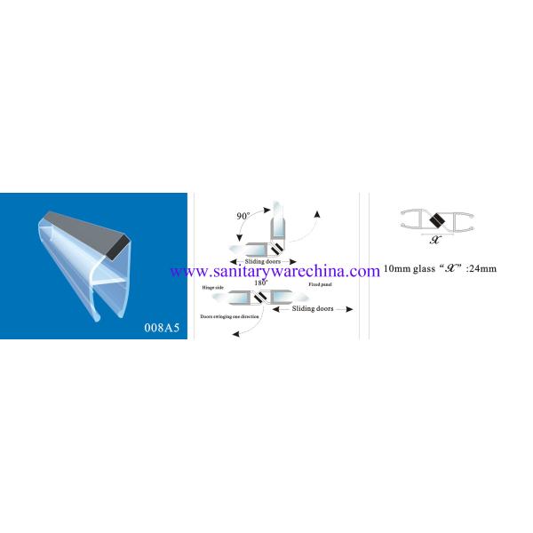 Sealing Strips/waterproof magnetic strips/shower door seals/PVC Magnetic Seal 008A5