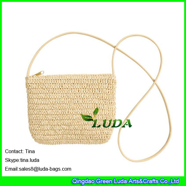 Buy LUDA new design straw crochet bags paper straw crossbody bag at wholesale prices