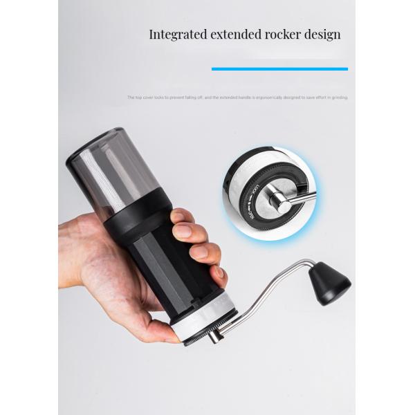 30g Capacity Plastic Body Manual Coffee Grinder with External Adjustable Ceramic Burr