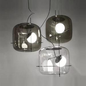 Postmodern Pendant Lamps glass ball lamp Restaurant coffee Bar Plot Pendant