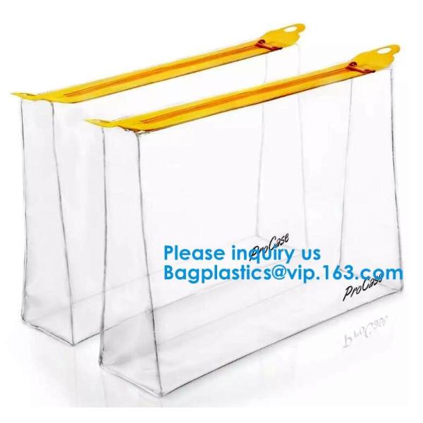 Clear Small Transparent Poly PVC Zipper File Wallet Packaging Women Travel Clear Wash Organizer Pouch