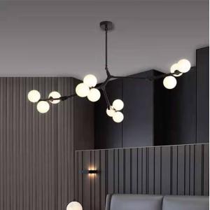 Modern LED Chandelier Glass Balls Ceiling Chandeliers Living Room Kitchen