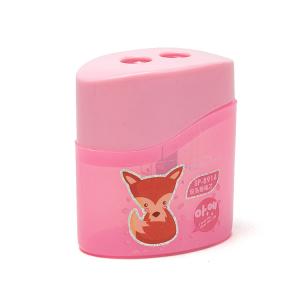 Cartoon Clear Transparent Oval Pencil Sharpener Double Hole