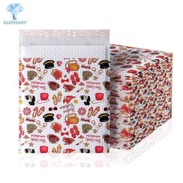 Buy Biodegradable Clothes White Poly Bubble Mailers Self Adhesive at wholesale prices
