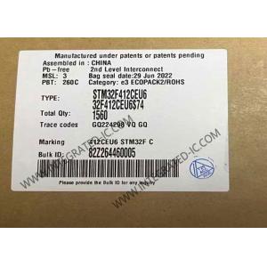 STM32F412CEU6 Microcontroller MCU 100MHz 32Bit Microcontroller IC UFQFPN48