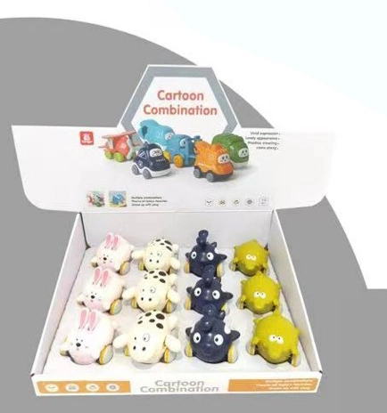 Wholesale Baby Grab Toys Education Rattle Roll Car Cartoon Children′s Toys Baby Toys Inertia Animal Car