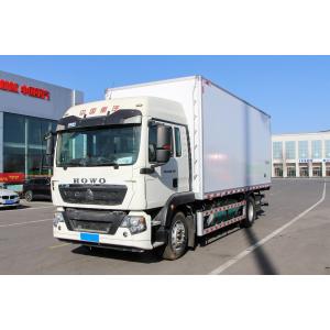 China Howo ZZ5187 Freight Refrigerated Truck Diesel 8-Speed 220hp 4X2 6.8m Deflector Row Half Cab White Body Three-Door on sale