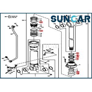 China 4662066 Bucket Repair Kit John Deere 240DLC 2454D ISO9001 Hydraulic Cylinder Seals on sale
