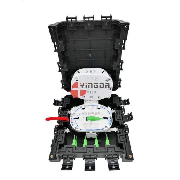 Inline Fiber Cable Joint Box IP65 Outdoor Pole Mount 36 Cores 8 SC Fast Connector