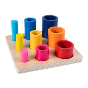 Wooden Early Education Thinking Round Block Develop Children Intelligence Baby