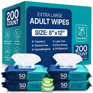 China Supplier 50pcs XXL Elderly Body Cleansing Adult Wipes