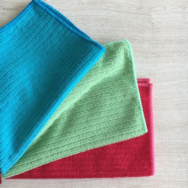 Buy White 100% polyester microfiber single side design towel at wholesale prices