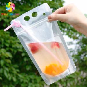 PET Material Drink Juice Food Pouch Packaging Doypack Bag CMYK Printing With Handles