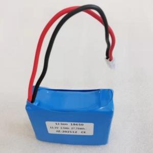 High Disharge Battery Pack 3S1P 18650 2500mAh 8C 11.1V Batteries For Medical