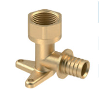 Brass Elbow Pipe fittings with wall mount