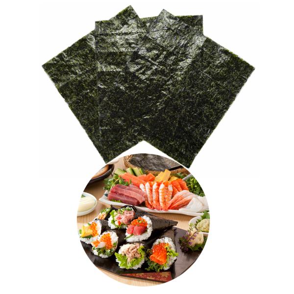 50 Sheets Yaki Sushi Nori Seaweed Imported Ready Eat Roasted For Kimbap