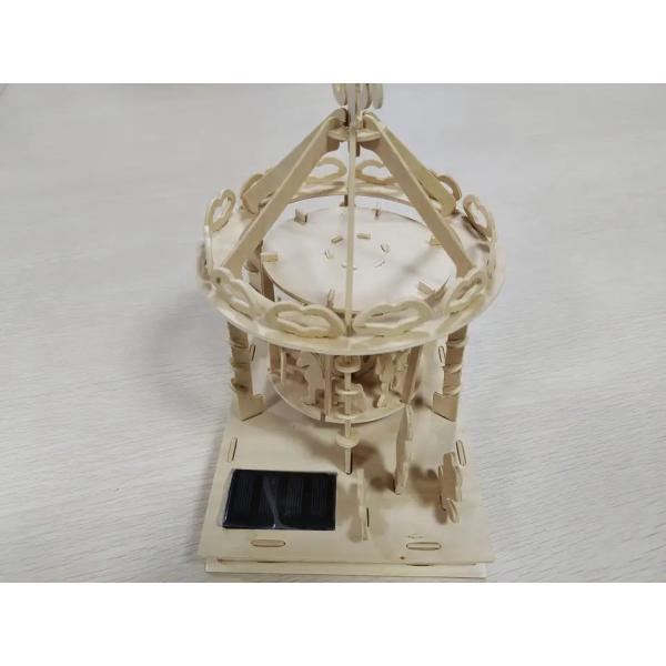 Desk Decor Wooden Educational Toy Wooden Playground Toys Solar Powered