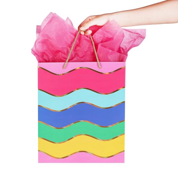 Custom Order Paper Jewelry Gift Shopping Cardboard Paper Bags with Hand Length Handle