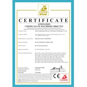 Anhui Yongcheng Electronic and Mechanical Technology Co., Ltd. Certifications
