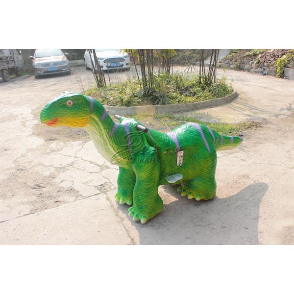 Lifelike Dinosaur Battery Car , Outdoor Coin Operated Kiddie Rides