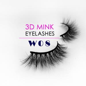 Real 3D Mink Eyelashes Customized Thickness Private Label For Makeup