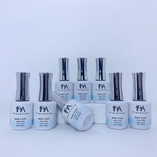 Hema Free Clear Top Coat Gel Base and TPO FREE Matte Top Coat Nail Polish No Wipe High Shine UV Top Coat