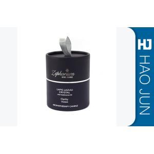 Matt Black Cardboard Candle Boxes With Spot UV Packaging Boxes For Candles