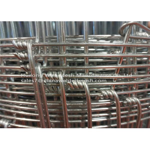 Silver 25m-200m Galvanized Farm Fence Hinge Joint Wire Mesh In Bulk