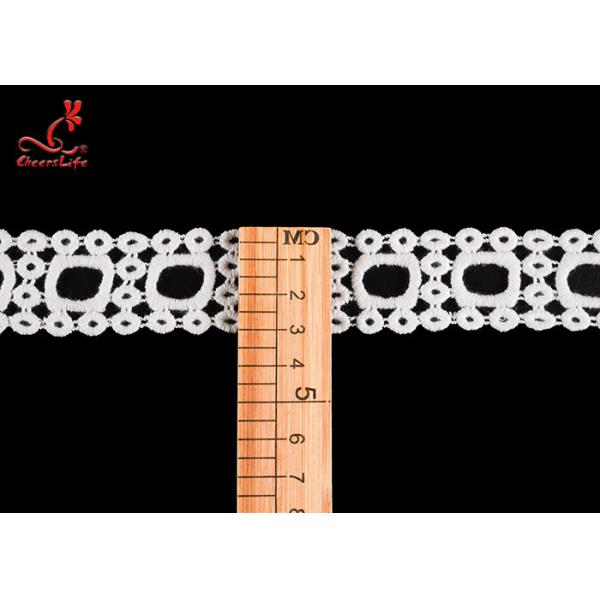 100% Cotton Water Soluble Lace Trim For Luggage Decoration