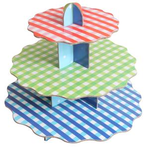 Personalised Cardboard Cake Stand Down Packing For Advertisement / Promotion