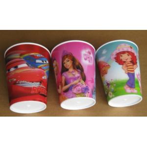 PLASTIC LENTICULAR lenticular printing kid picture changing mug plastic cup pp