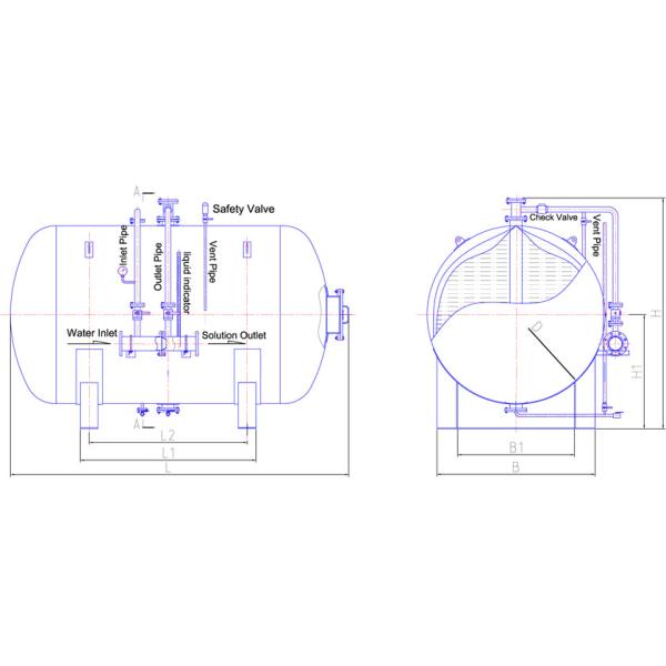 Fire Suppression 50 Gallon Bladder Tank Foam System Fire Fighting 3% Or 6% Foam Bladder Tank
