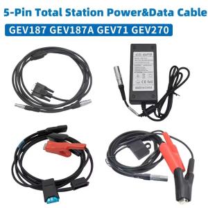 5 Pin Y Cable Adapter for Connecting Leica TS/TM60/50/30 Total Station to PC and Power