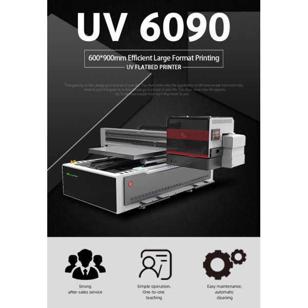 Inkjet Printer Flatbed U1 I3200 Printhead Print Box Uv Stickers Flatbed Printer 6090 UV Printer