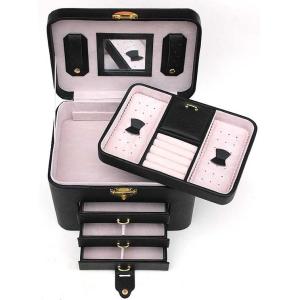 China Leather Jewelry Train Case , Eco Friendly Valuables Storage Case on sale