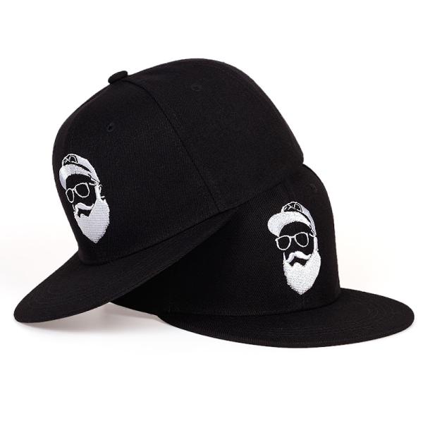 Buy 6 Panel Embroidery Snapback Cap Wool Acrylic Fabric Custom Flat Brim Hat at wholesale prices