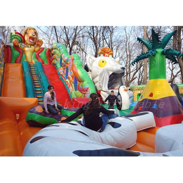 Children Jungle Theme Inflatable Amusement Park With 2 Years Warranty