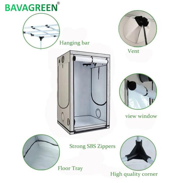 Custom 2x2/3x3/4x4 Plant GrowBox White PE Film 60x60/80x80/120x120cm Plant Tent for Home Cultivation