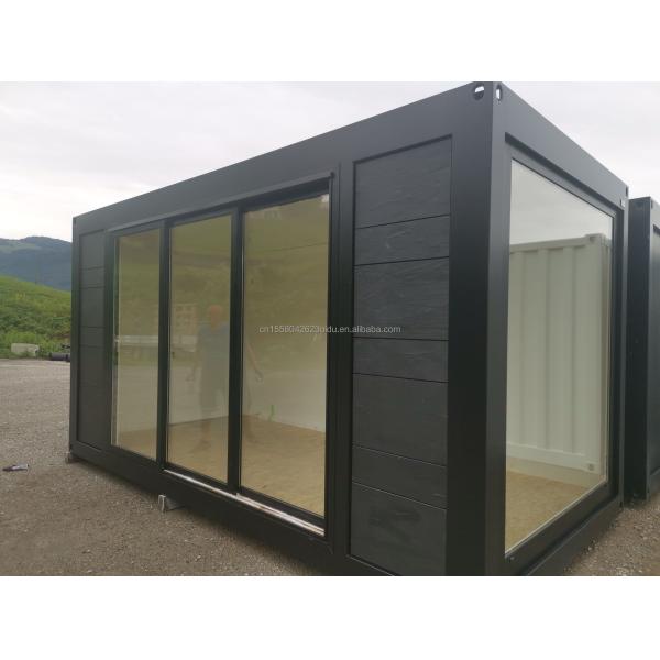 Aluminum Alloy Windows Used in 20 Foot Luxury Prefabricated Wooden House with Kitchen and Bathroom