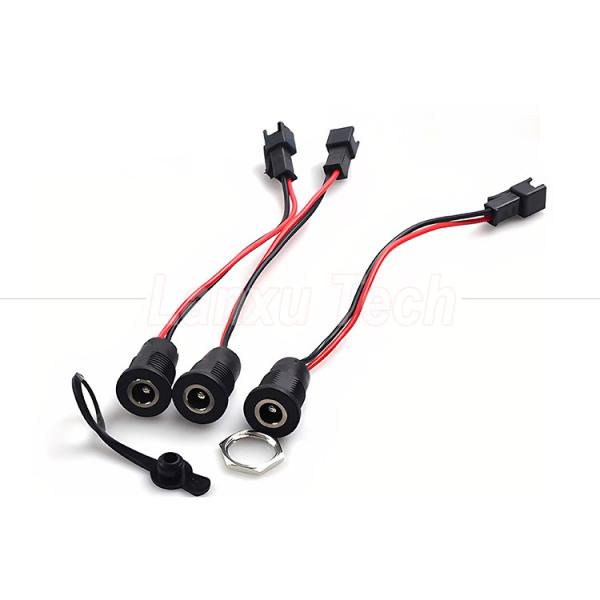 Buy DC 022 5.5x2.1mm 5.5x2.5mm Female Socket Threaded Mount to JST SM 2 Pin Connector Cable at wholesale prices