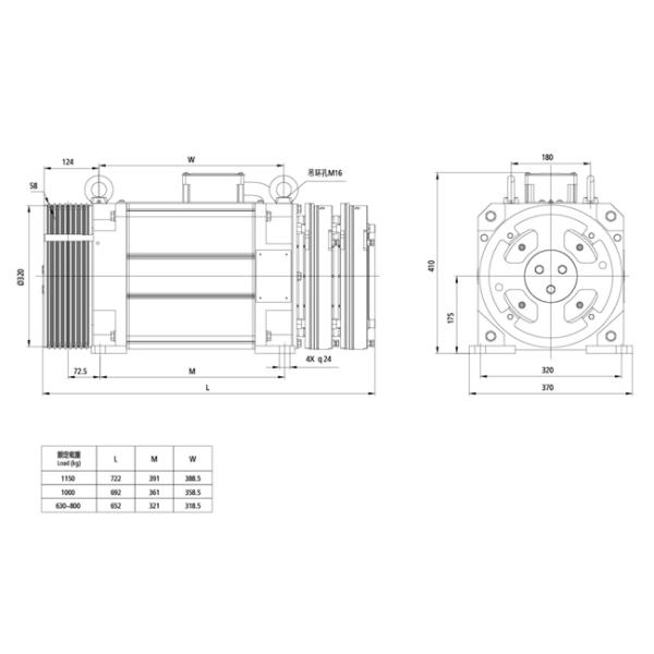 Gearless Lift Elevator Traction Machines T Guide 380V