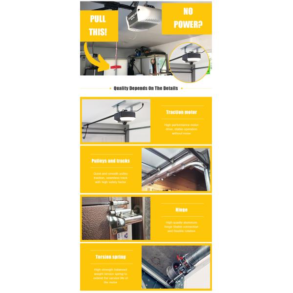 Modern Villa Exterior Insulated Aluminum Sectional Door Stylish Aluminum Alloy / Double Glazing Glass For Any Space