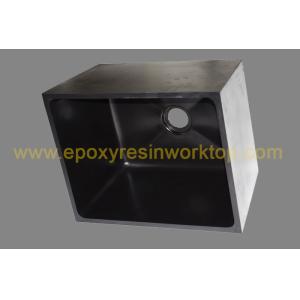 Rectangular black epoxy undermount counter top sinks for hospital