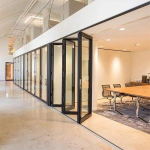 Aluminium Bi-fold Patio Folding Glass Doors Outswing Can Be Upgraded To Triplex
