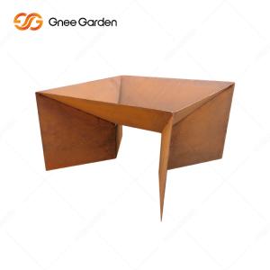 New Design Corten Steel Metal Pattern Folding Fire Pit