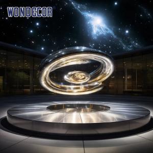 Metal Art Twisted Star Ring Stainless Steel Outdoor Sculpture