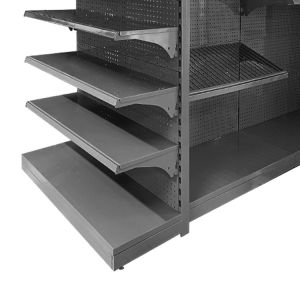 5 Shelves Supermarket Shelving Gondola Display Shelving with 6 Shelves and 4