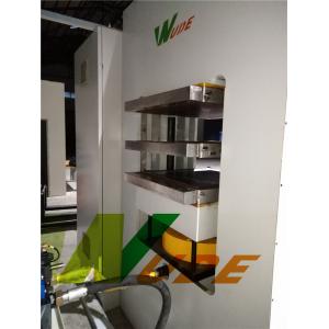 China Melamine Impregnated Paper Lab Press Machine Frame Style Two Layer PLC Control on sale